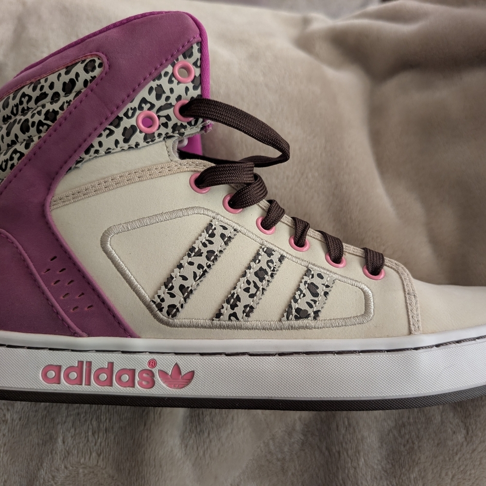 Adidas Originals Adi High Ext Womens Size 9 Shoes Sneakers Vivid Pink/Cream - Picture 6 of 6